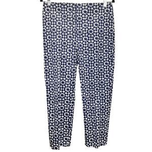 Talbots Chatham Crop Pants Blue 6 Slim Leg Crop Length Flat Front Nautical
